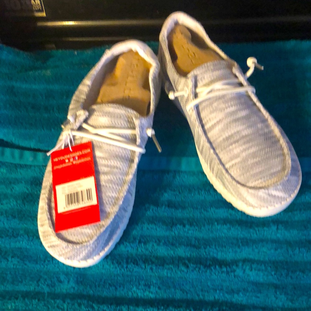 Women’s size 8 Hey Dude shoes- grey